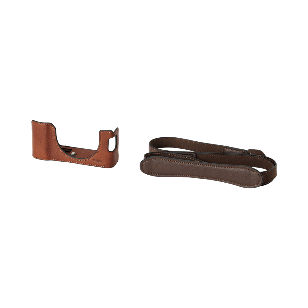 SmallRig 4699 Leather Half Case Kit for FUJIFILM X100VI (Brown)