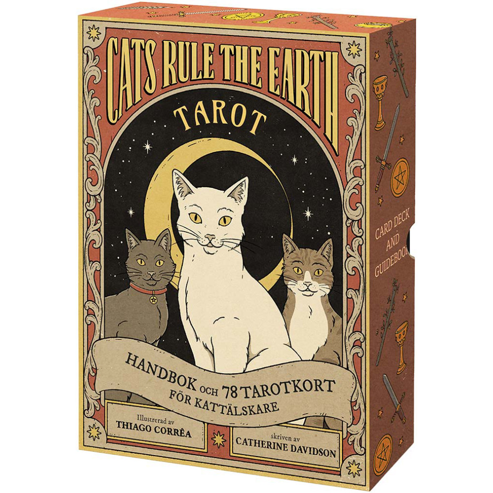 Cats Rule the Earth : tarot : handbok och 78 tarotkort för kattälskare (häftad) Catherine Davidson