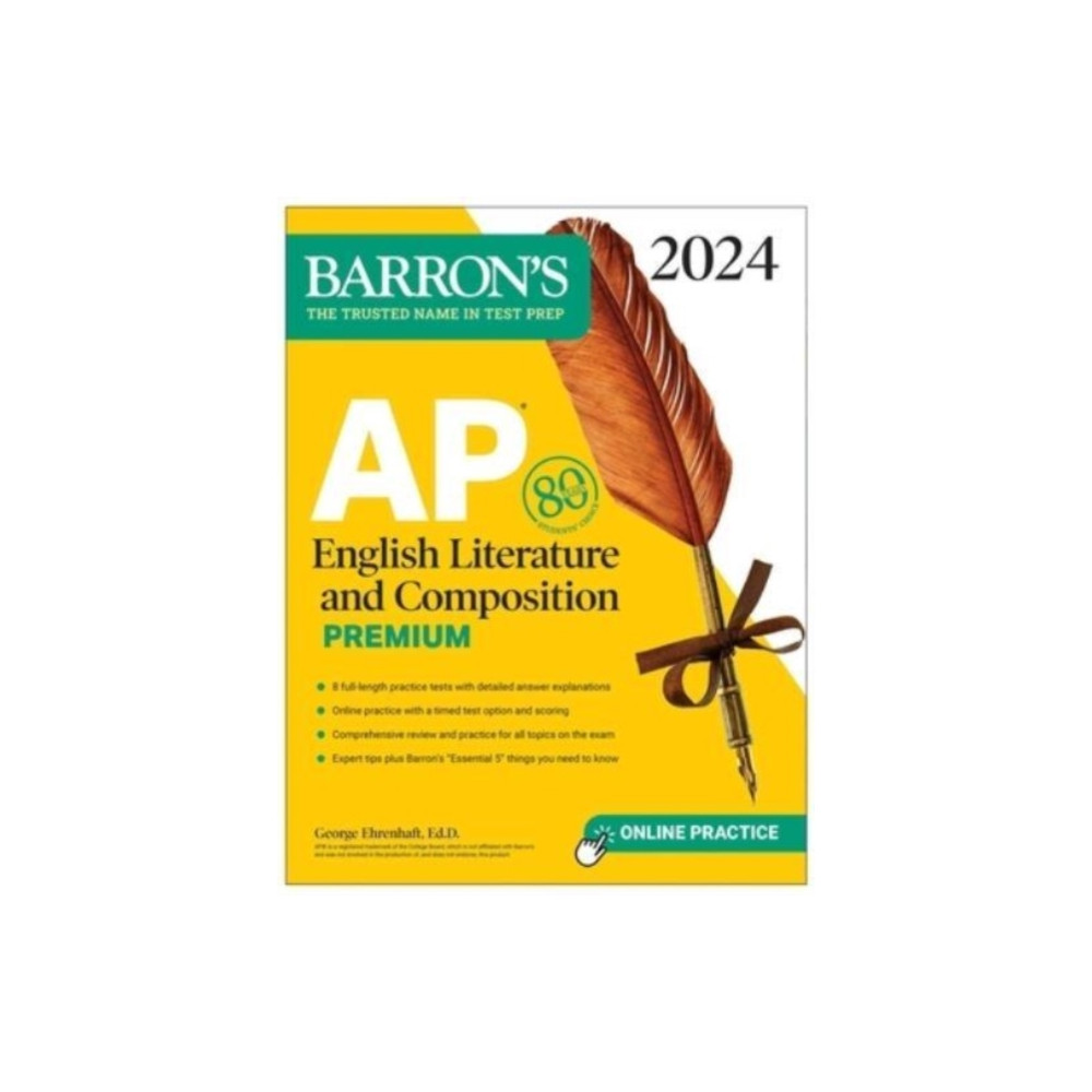 AP English Literature and Composition Premium, 2024: 8 Practice Tests + Comprehensive Review + Online Practice (häftad,... Kaplan Publishing