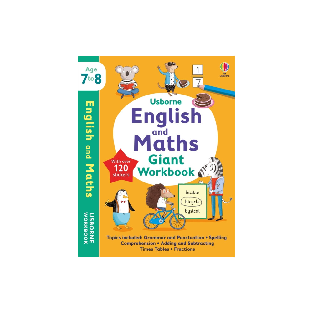 Usborne English and Maths Giant Workbook 7-8 (häftad, english) Usborne Publishing Ltd