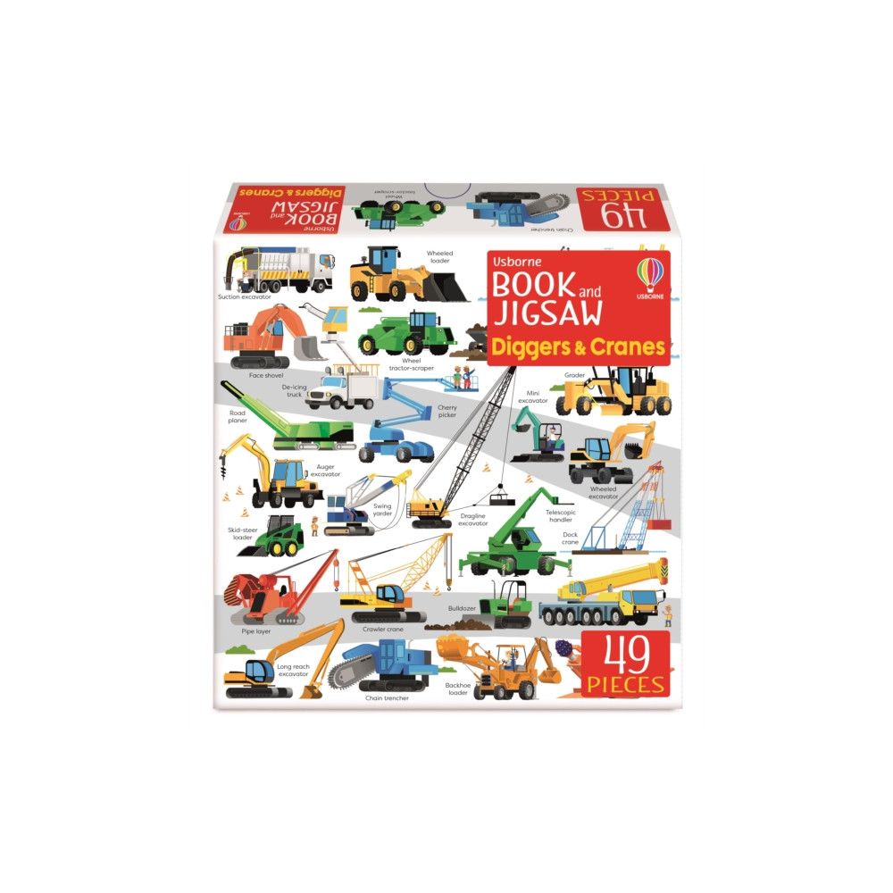 Usborne Book and Jigsaw Diggers and Cranes (häftad, english) Usborne Publishing Ltd