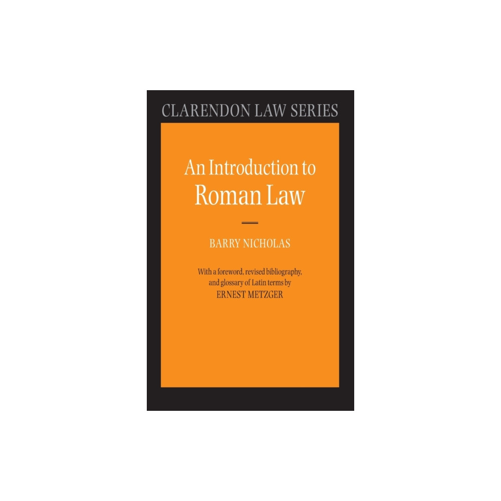 An Introduction to Roman Law (häftad, english) Oxford University Press