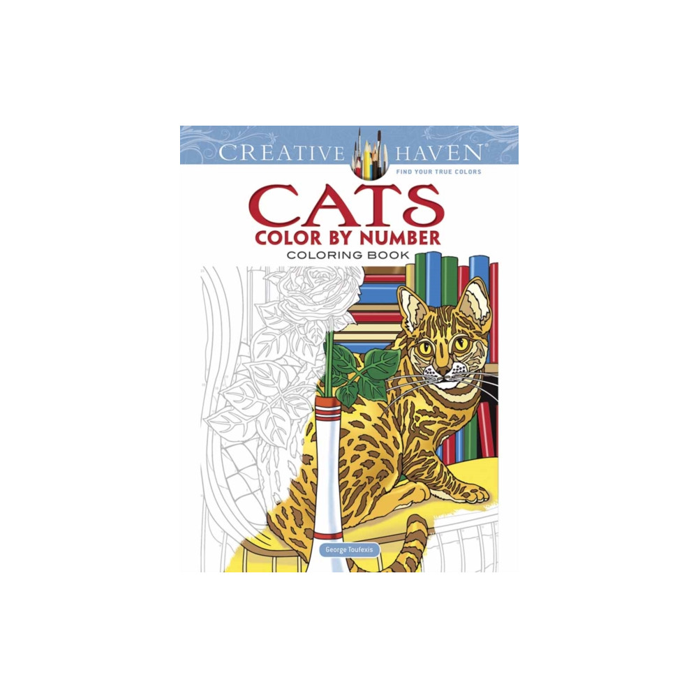 Creative Haven Cats Color by Number Coloring Book (häftad, english) Dover publications inc.
