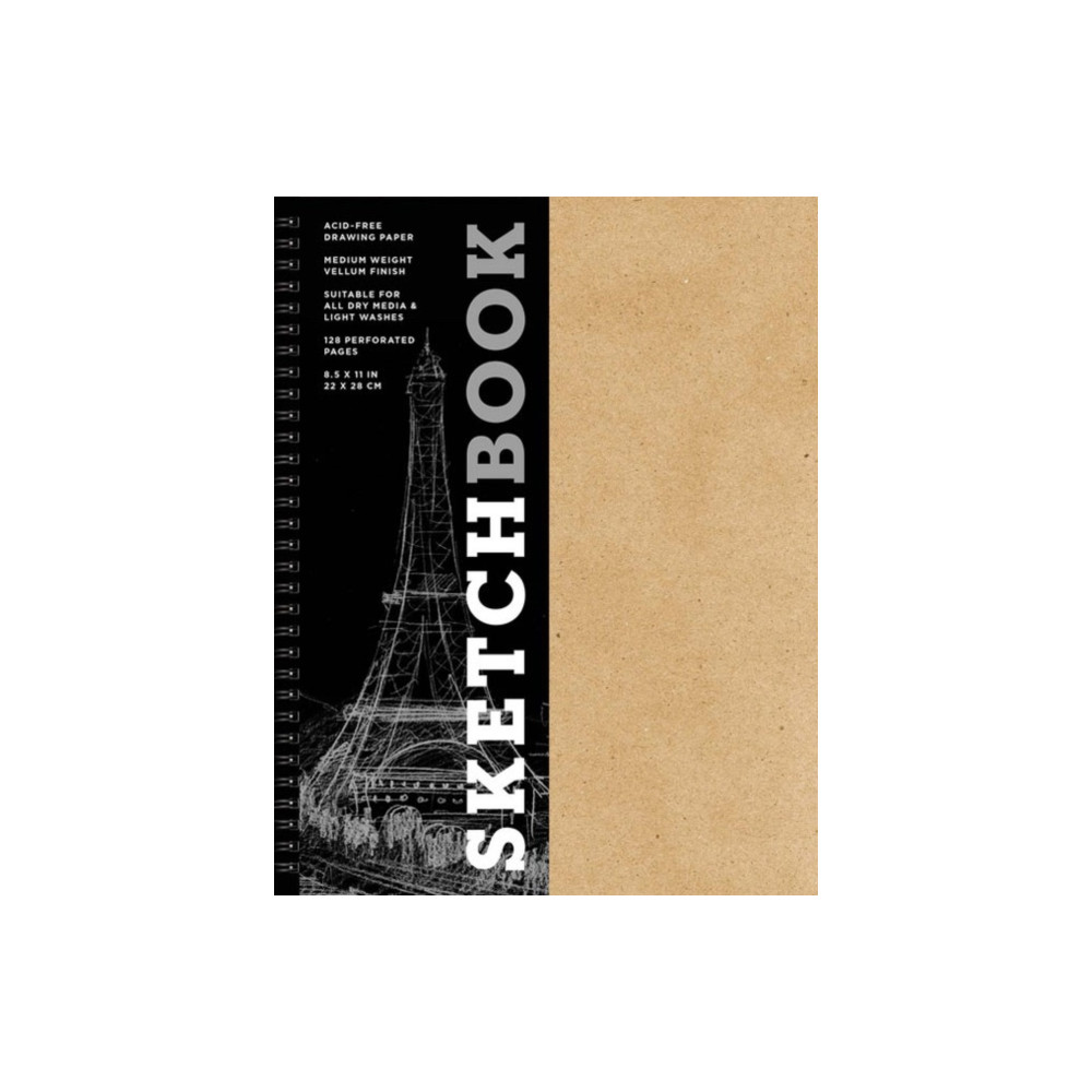Sketchbook 8.5 x 11" Kraft Spiral Hardcover Mixed Media Sketchbook for Drawing (bok, spiral, eng)
