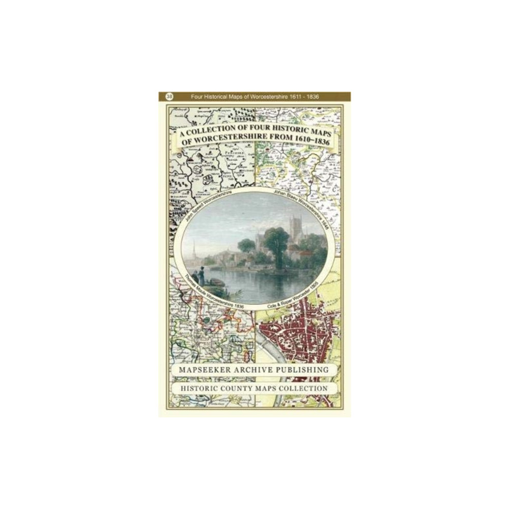 Historical Images Ltd Worcestershire 1610 - 1836 - Fold Up Map that features a collection of Four Historic Maps, John Speed's County Map 1610,...