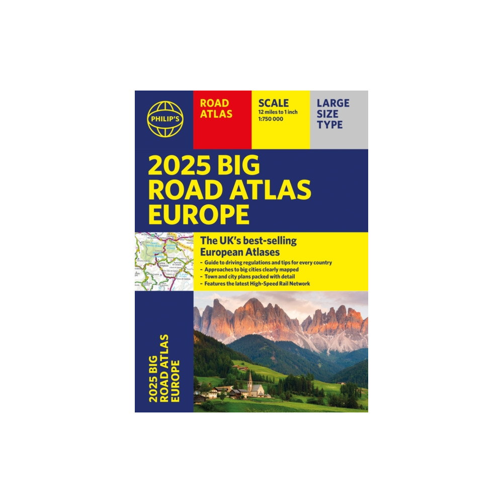 2025 Philip's Big Road Atlas of Europe (häftad, english) Octopus publishing group