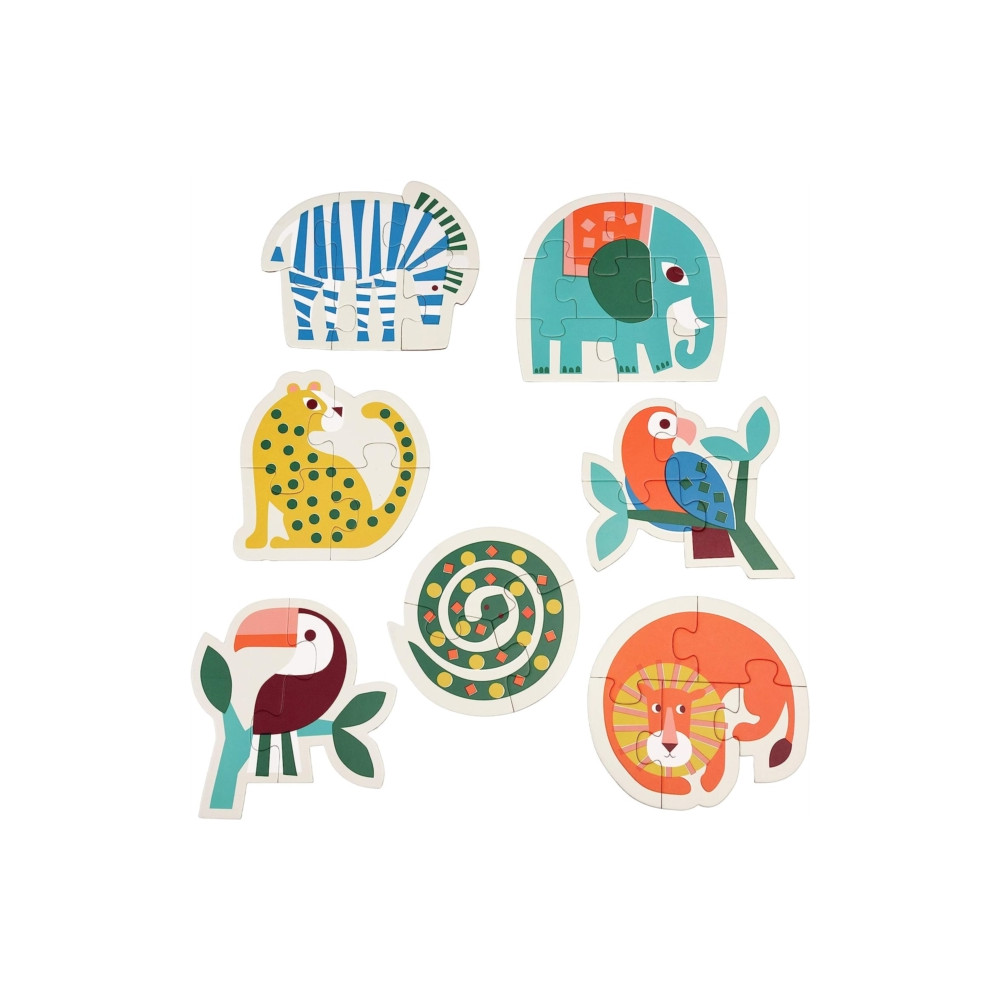 Set of 7 puzzles - Wild Wonders (häftad, english) REX LONDON