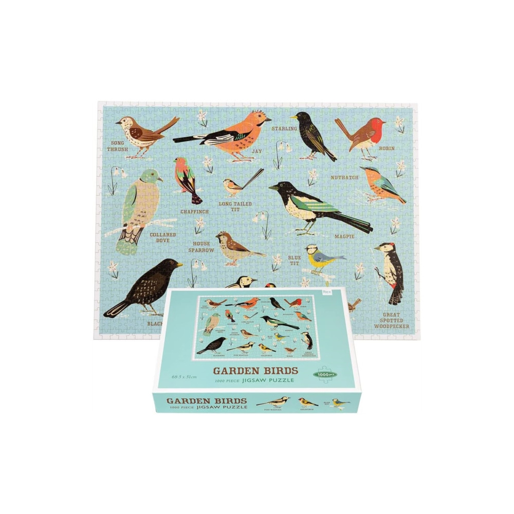 Jigsaw puzzle (1000 pieces) - Garden Birds (häftad, english) REX LONDON