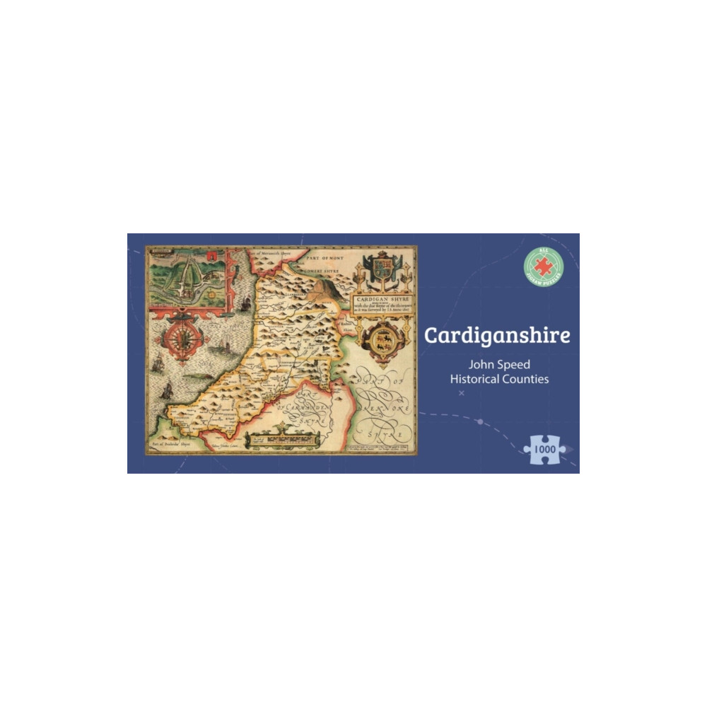 Cardiganshire Historical 1610 Map 1000 Piece Puzzle