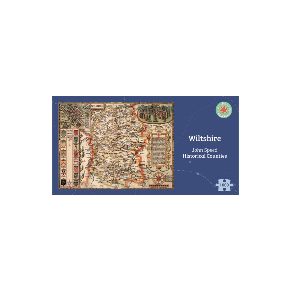 Wiltshire Historical 1610 Map 1000 Piece Puzzle