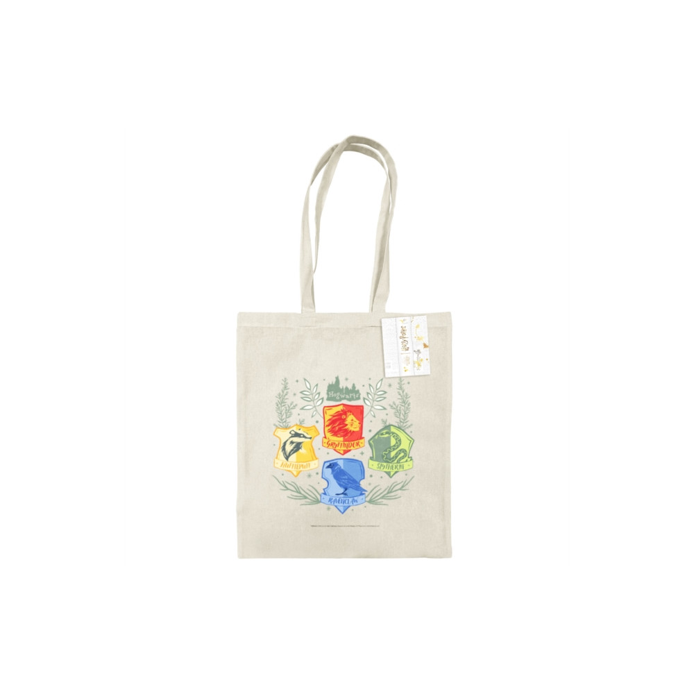 Harry Potter (Herbology Crests) Natural Tote Bag