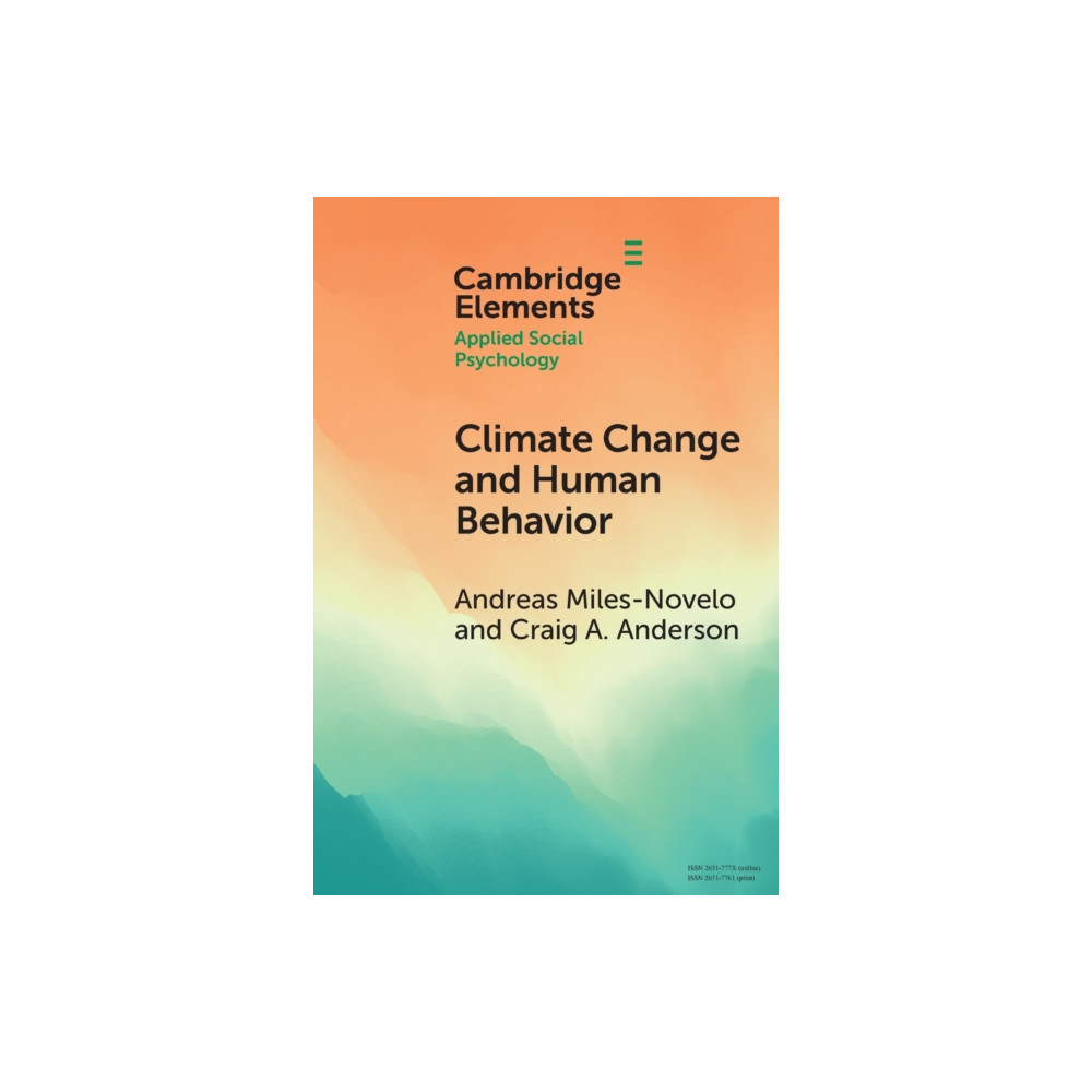 Climate Change and Human Behavior (häftad, english) Cambridge University Press