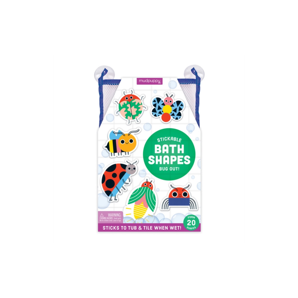 Bug Out! Stickable Foam Bath Shapes Galison