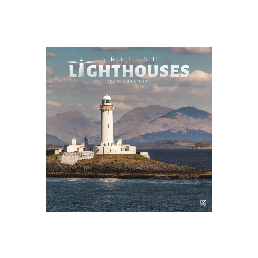 British Lighthouses Square Wall Calendar 2025 (häftad, english) Carousel Calendars
