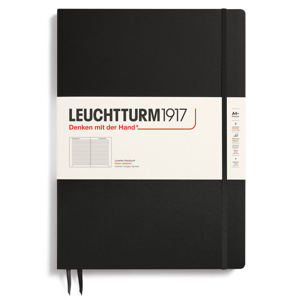 LT NOTEBOOK A4+ SLIM Ruled Black Leuchtturm1917