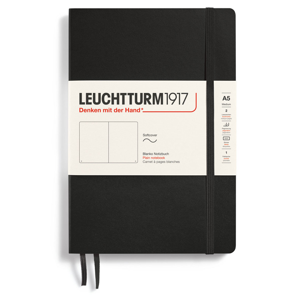 LT NOTEBOOK A5 Soft Plain Black Leuchtturm1917