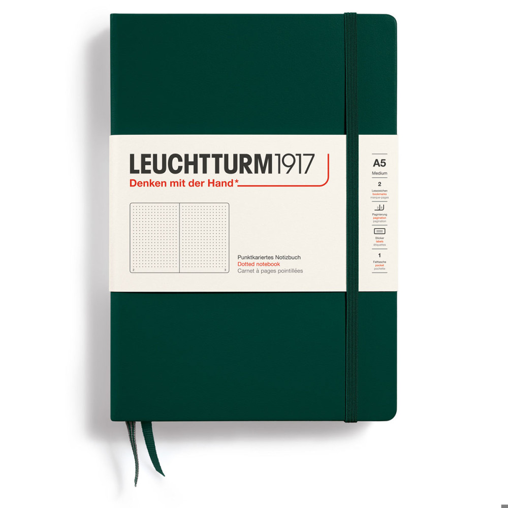 LT NOTEBOOK A5 Hard Dotted Forest Green Leuchtturm1917