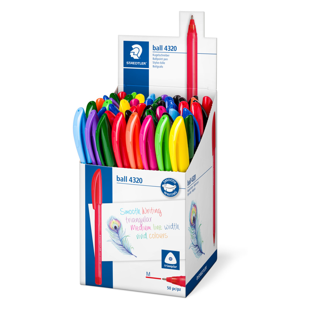 50p kulspetspennor M, sorterade färger Staedtler A/S
