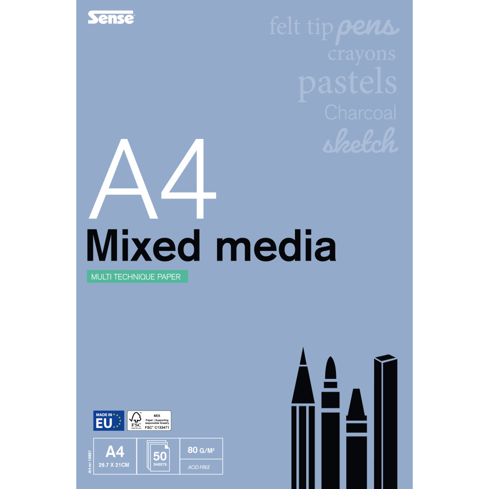 Rit/skissblock A4 FSC 50 Blad Sense