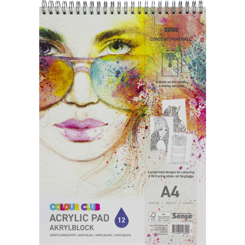 Akrylblock spiral Colour Club FSC® A4 Sense