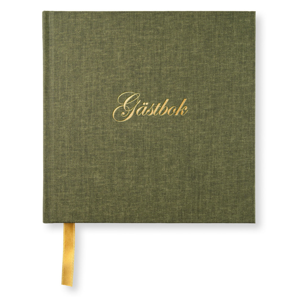 PS GÄSTBOK 185 x 185 Khaki Green Paperstyle