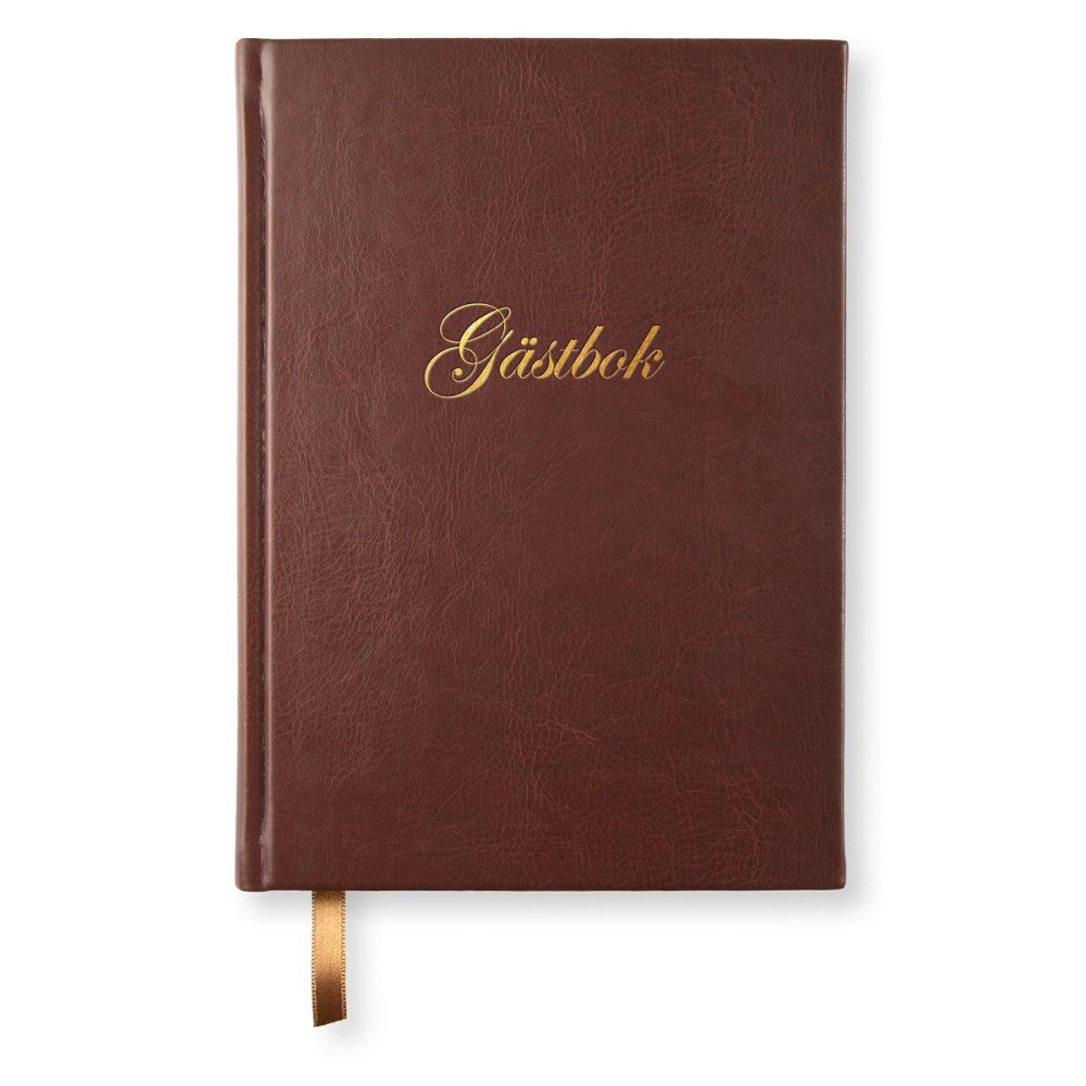 PS GÄSTBOK 170 x 240 Konstläder Vintage Brown Paperstyle