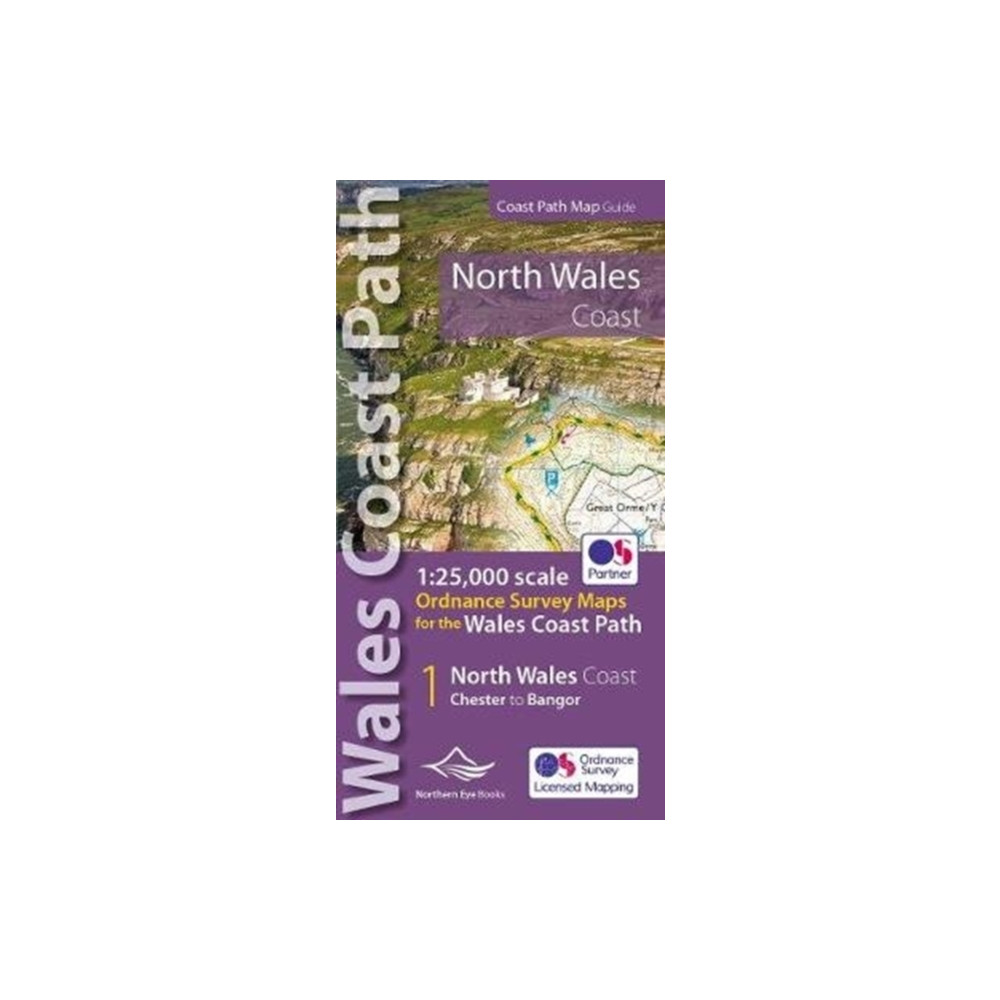 North Wales Coast Path Map (häftad, english) Northern Eye Books