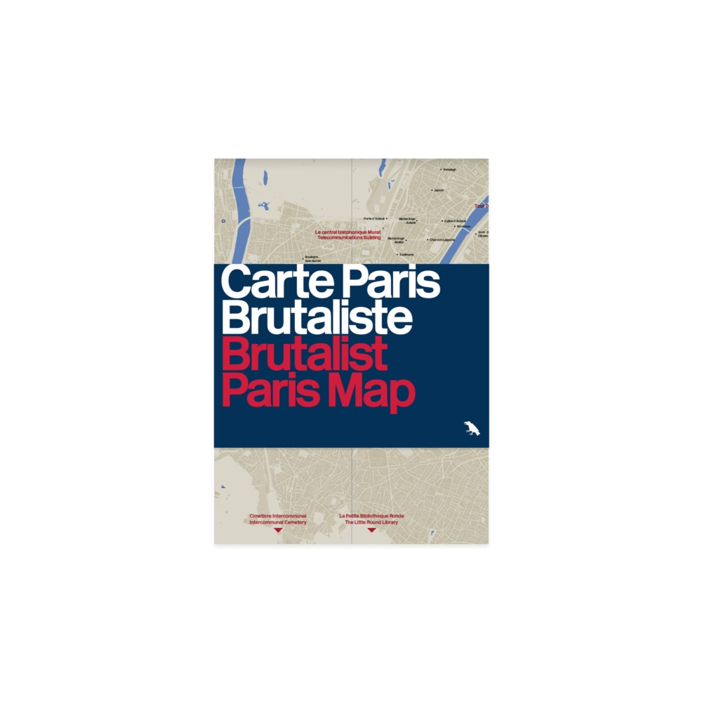 Brutalist Paris Map Blue Crow Media