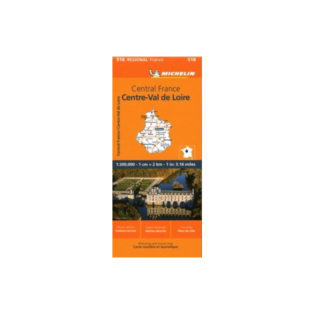 Centre - Michelin Regional Map 518 Michelin Editions Des Voyages