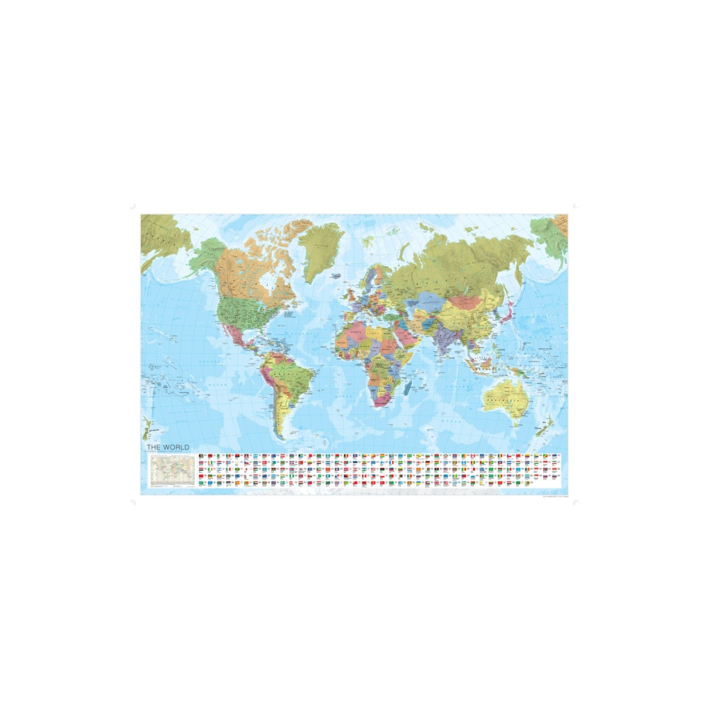 World Political Marco Polo Wall Map with Flags MAIRDUMONT GmbH & Co. KG