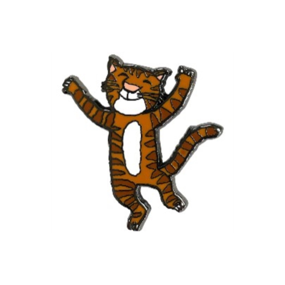Cat Character Pin Badge Pawprint Family