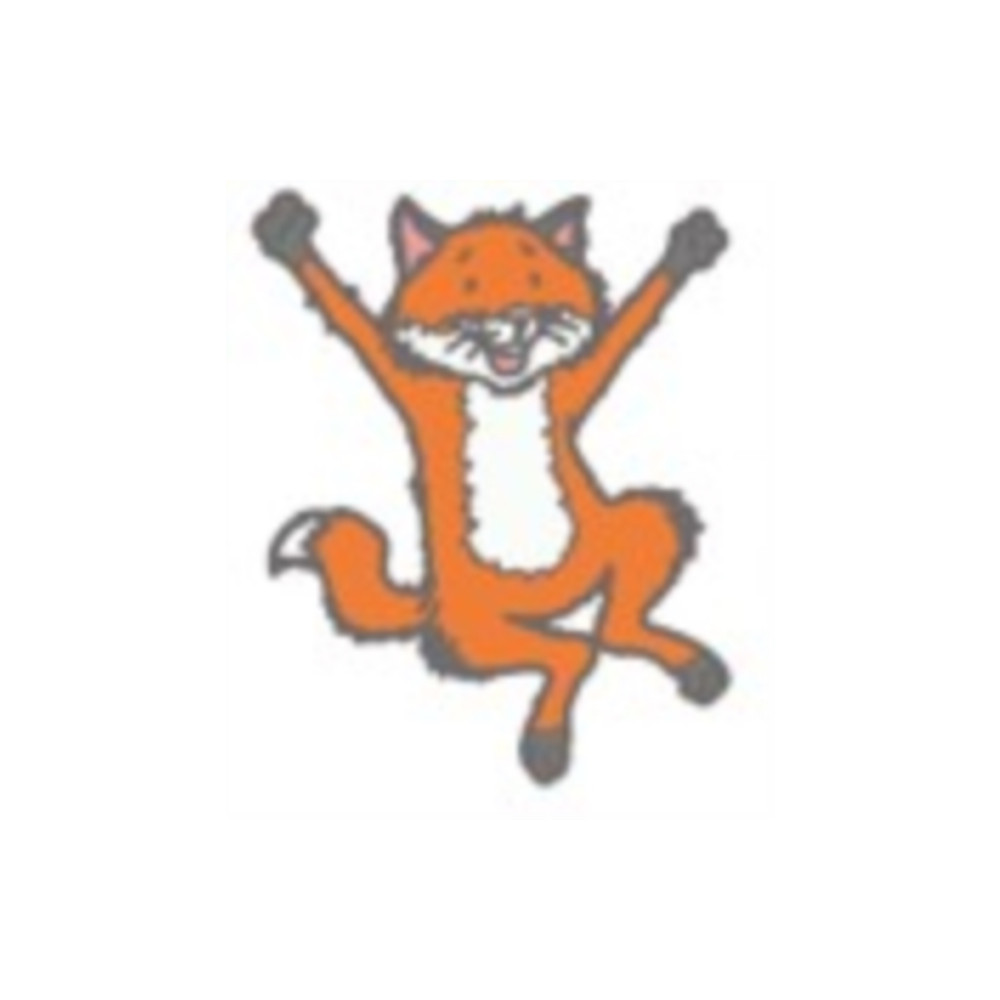 Fox Character Pin Badge Pawprint Family