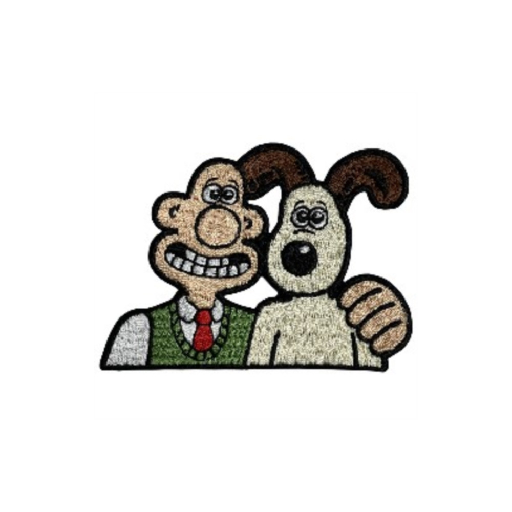 Wallace and Gromit Sew On Patch Pawprint Family