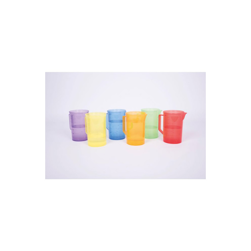 Transparent bägare färgade 6/fp tickit®