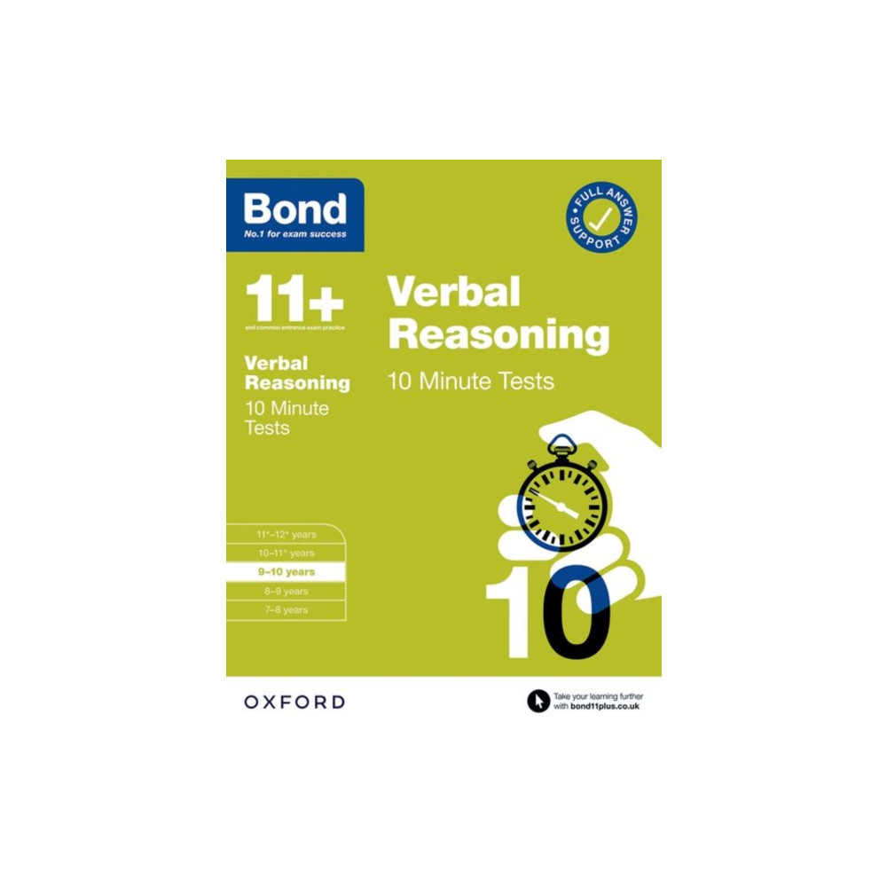 Bond 11+: Bond 11+ 10 Minute Tests Verbal Reasoning 9-10 years: For 11+ GL assessment and Entrance Exams (häftad, english) Oxford University Press