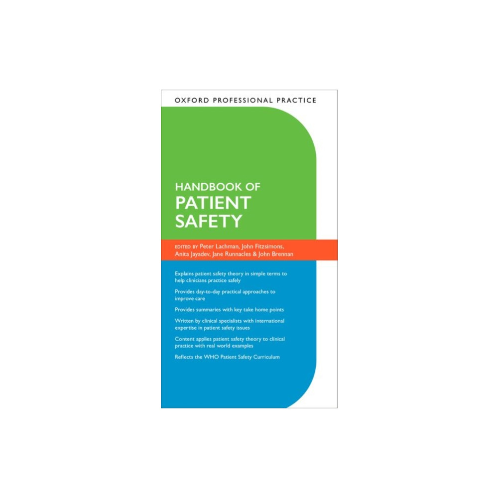 Oxford Professional Practice: Handbook of Patient Safety (häftad, english) Oxford University Press