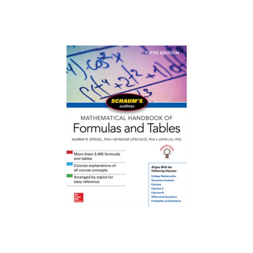 Schaum's Outline of Mathematical Handbook of Formulas and Tables, Fifth Edition (häftad, english) McGraw-Hill Education
