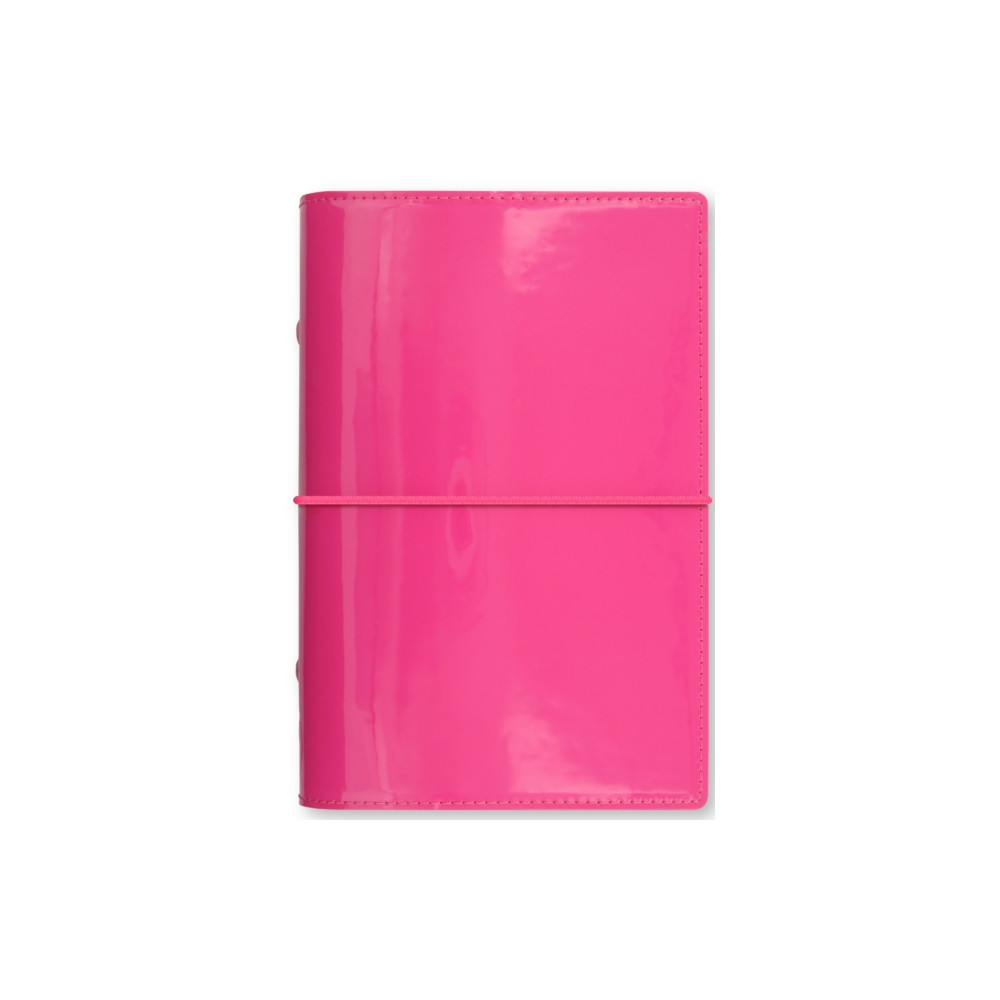 Filofax Personal Domino Patent hot pink organiser (häftad, english) Filofax