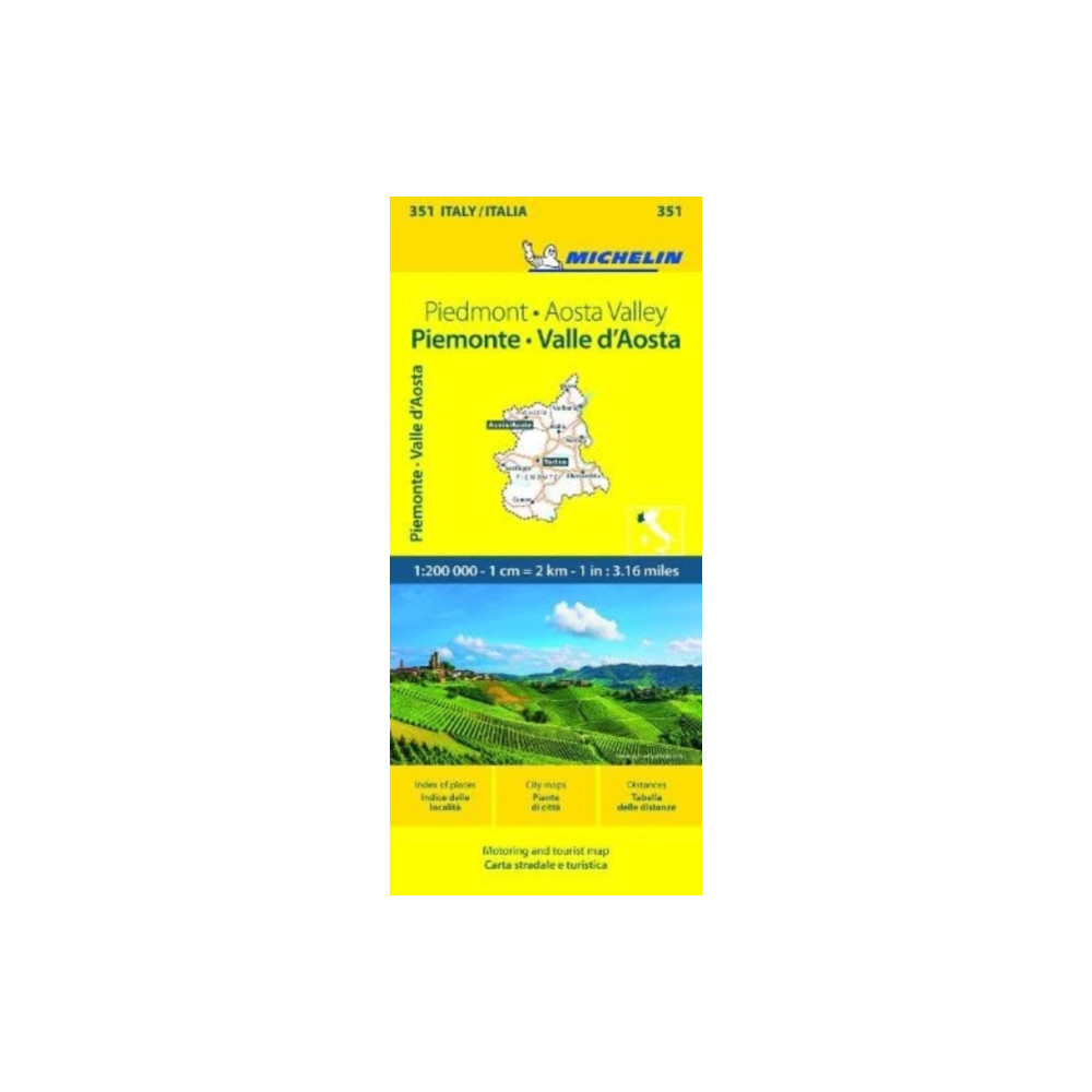 Piemonte & VA - Michelin Local Map 351 Michelin Editions Des Voyages