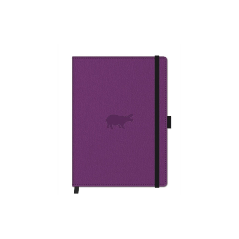 A5 Purple Hippo Nbook Plain (häftad, english) Dingbats* Notebooks Ltd