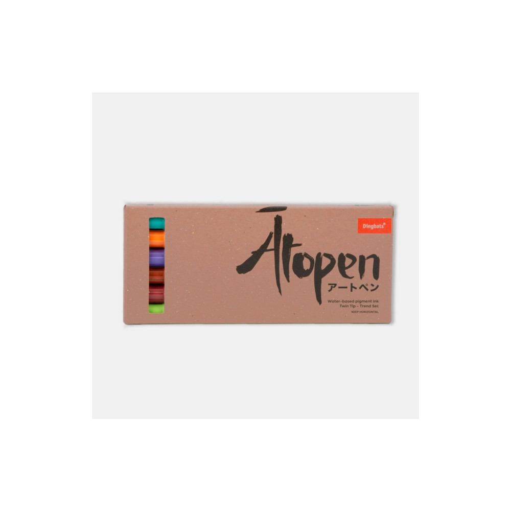 Dingbats* Atopen - Trend 6-Pack Dual Tip Fineliner/Brush Pens (häftad, english) Dingbats* Notebooks Ltd