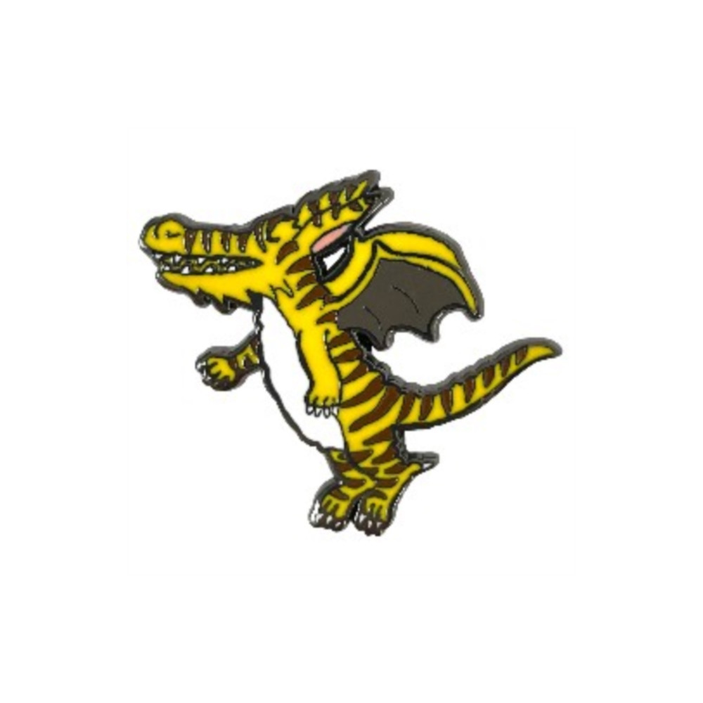 Yellow Dragon Pin Badge Pawprint Family