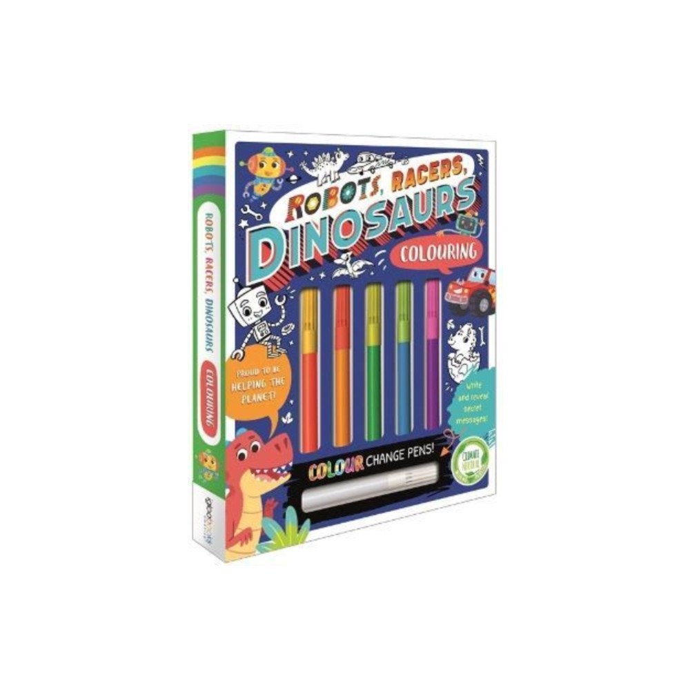 Robots, Racers, Dinosaurs Colouring (häftad, english) Bonnier Books Ltd