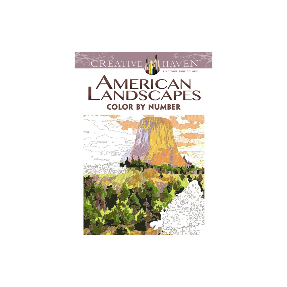 Creative Haven American Landscapes Color by Number Coloring Book (häftad, english) Dover publications inc.