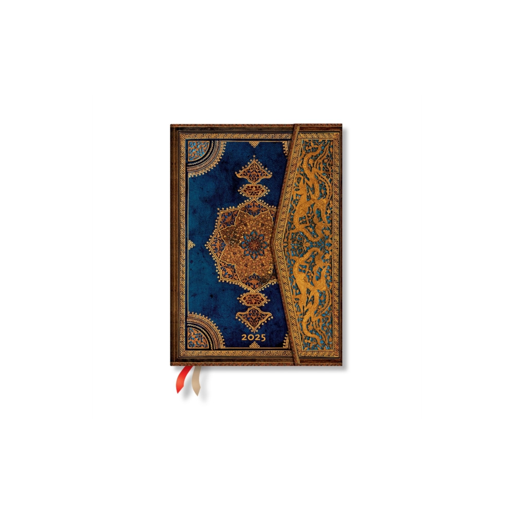 Safavid Indigo (Safavid Binding Art) Midi 12-month Horizontal Hardback Dayplanner 2025 (Wrap Closure) (inbunden, english) Little, Brown Book Group