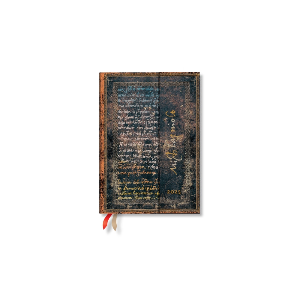 Michelangelo, Handwriting (Embellished Manuscripts Collection) Midi 12-month Verso Hardback Dayplanner 2025 (Wrap Closur... Little, Brown Book Group
