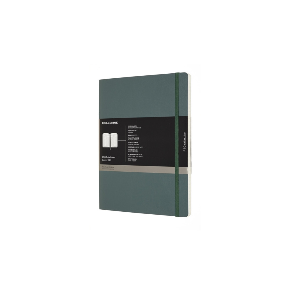 Moleskine Pro Notebook XL Soft Forest Green (häftad, eng)