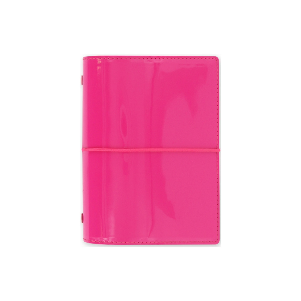 Filofax Pocket Domino Patent hot pink organiser (häftad, english) Filofax