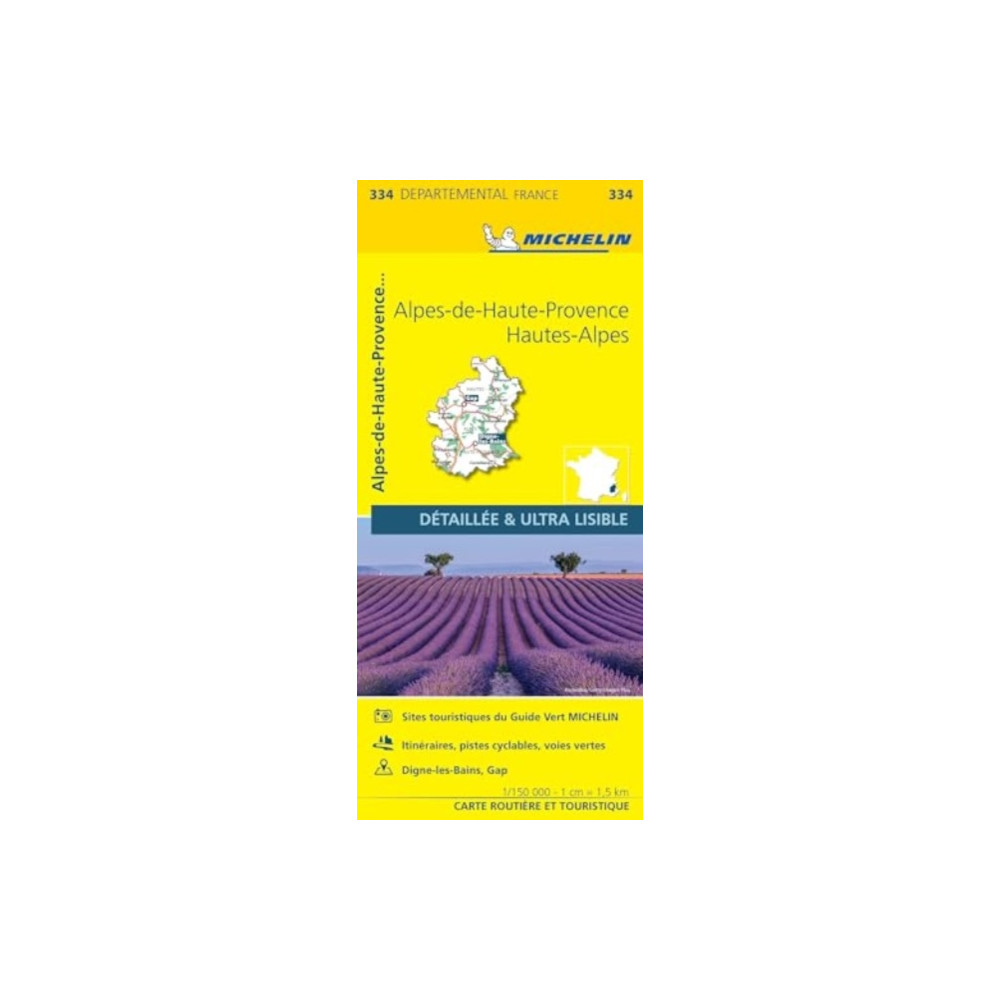 Alpes-de-Haute-Provence, Hautes-Alpes - Michelin Local Map 334 Michelin Editions Des Voyages