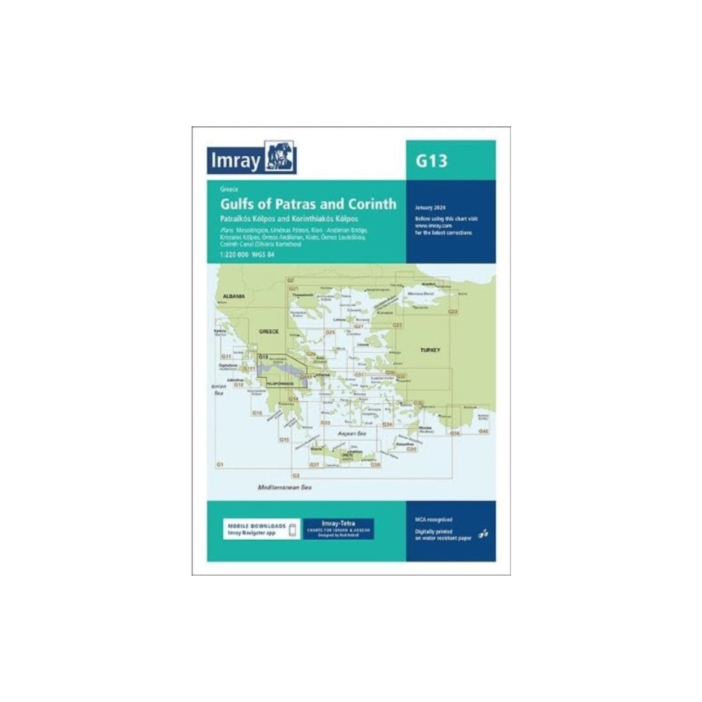 G13 Gulfs of Patras and Corinth (häftad, english) Imray, Laurie, Norie & Wilson Ltd